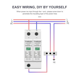 AC SPD 1PN 385V Surge Protect Device Arrester PV Panel Surya PLTS